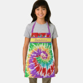 CHILD'S Stropdas Geverfde Regenboog Swirl - Gepers Schort (Insitu)