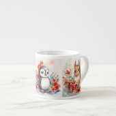 Child's Tiny Tea Cup 3 Schattigee Baby Dieren Naam Espresso Kop (Voorkant rechts)