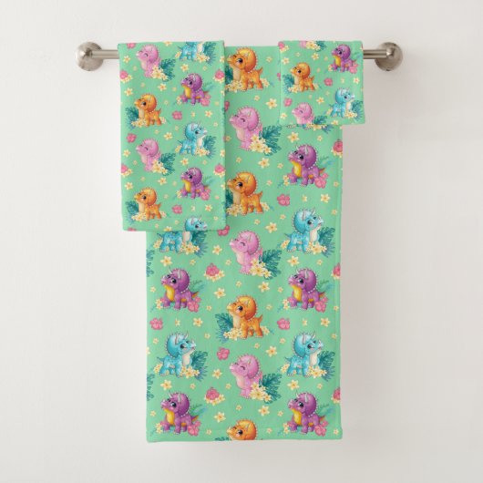 Childs Triceratops Dinosaurs Bad Handdoek (Insitu)