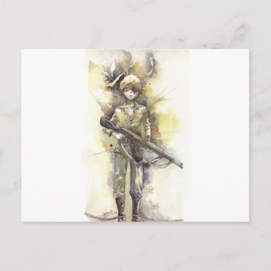 childsolider briefkaart (Voorkant)