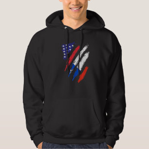 Chile Amerikaans geteelde vlag USA Patriottisch Er Hoodie