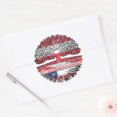 Chile Chilenisch Österreichisch Österreich Baum Ronde Sticker (Envelop)