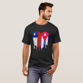 Chile Cuba Flag Heart Citizen Grown Patriot Countr T-shirt (Voorkant volledig)