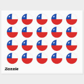 Chile Fisheye Vlag Sticker (Vel)