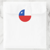 Chile Fisheye Vlag Sticker (Tas)
