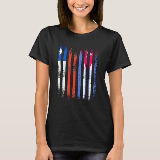 Chile Flag Cuba Grown Country Flags Stripes T-shirt (Voorkant)