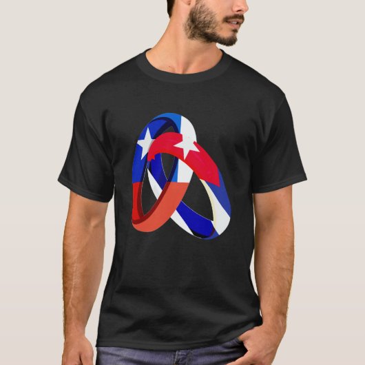 Chile Flag Cuba Grown Ring Marriage Wedding T-shirt (Voorkant)