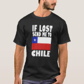 Chile Flag Design  If lost send me to Chile Premiu T-shirt (Voorkant)