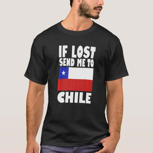 Chile Flag Design If lost send me to Chile Premiu T-shirt (Voorkant)