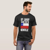 Chile Flag Design If lost send me to Chile Premiu T-shirt (Voorkant volledig)