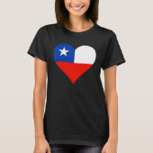 Chile Flag Heart Chile  Love Chile T-shirt (Voorkant)