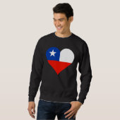 Chile Flag Heart Chile Love Chile Trui (Voorkant volledig)