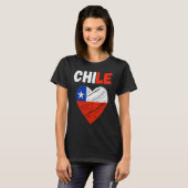 Chile Flag Holiday Chile Heart Chilean Flag T-shirt (Voorkant volledig)