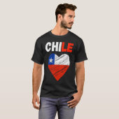 Chile Flag Holiday Chile Heart Chilean Flag T-shirt (Voorkant volledig)