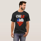 Chile Flag Holiday Chile Heart Chilean Flag T-shirt (Voorkant volledig)