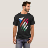 Chile Flag Mexico Grown Patriot Country Stripes T-shirt (Voorkant volledig)