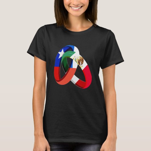 Chile Flag Mexico Grown Ring Marriage Wedding T-shirt (Voorkant)