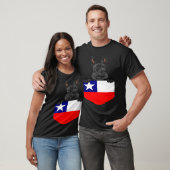 Chile Flag Scottish Terrier Dog In Pocket T-shirt (Unisex)