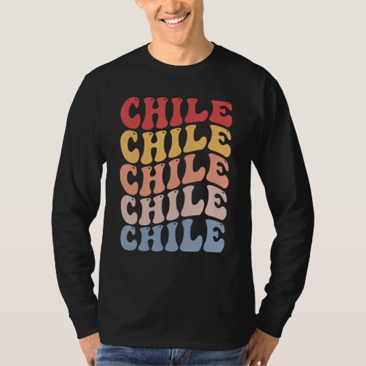 Chile Groovy Retro Chilean T-shirt (Voorkant)