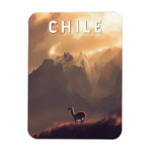 Chile Illustration Travel Art Vintage Magneet (Verticaal)