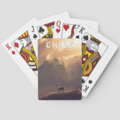 Chile Illustration Travel Art Vintage Pokerkaarten (Achterkant)