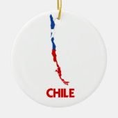 CHILE MAP KERAMISCH ORNAMENT (Voorkant)