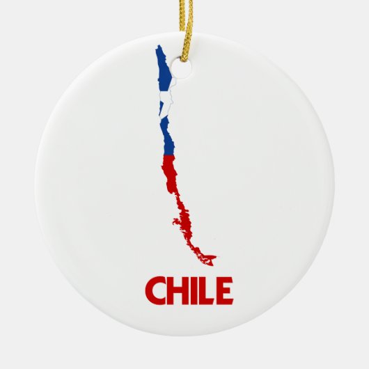 CHILE MAP KERAMISCH ORNAMENT (Voorkant)
