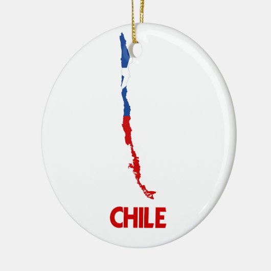 CHILE MAP KERAMISCH ORNAMENT (Links)