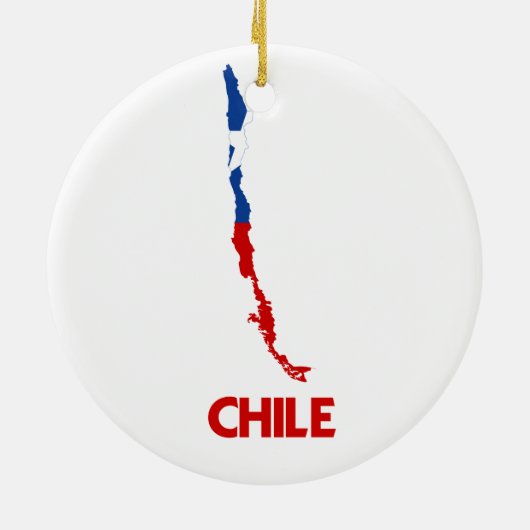 CHILE MAP KERAMISCH ORNAMENT (Achterkant)