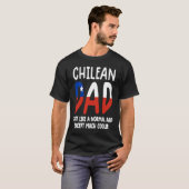 Chile  men Chile flag  mens Chile Chilean dad T-shirt (Voorkant volledig)