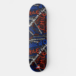 Chile Nationale Trots Woordwolk Persoonlijk Skateboard