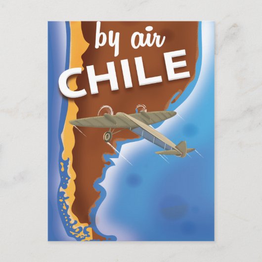 Chile Oude Reisposter Briefkaart (Voorkant)