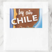 Chile Oude Reisposter Rechthoekige Sticker (Tas)