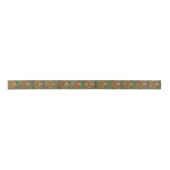 Chile Pepper Ristra Wreaths on Rustic Wood Pattern Satijnen Lint (Voorkant)