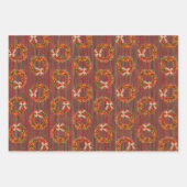 Chile Pepper Wreaths on Rustic Wood Pattern  Inpakpapier Vel (Voorkant 2)