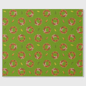 Chile Ristra Wreaths and Peppers All-Over Pattern Cadeaupapier (Vlak)