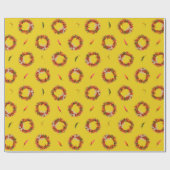 Chile Ristra Wreaths and Peppers All-Over Pattern  Cadeaupapier (Vlak)
