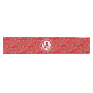 Chile Rode LOVE Vlag Gepersonaliseerd Medium Tafelloper