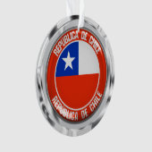 Chile rond emblem ornament (voorkant)