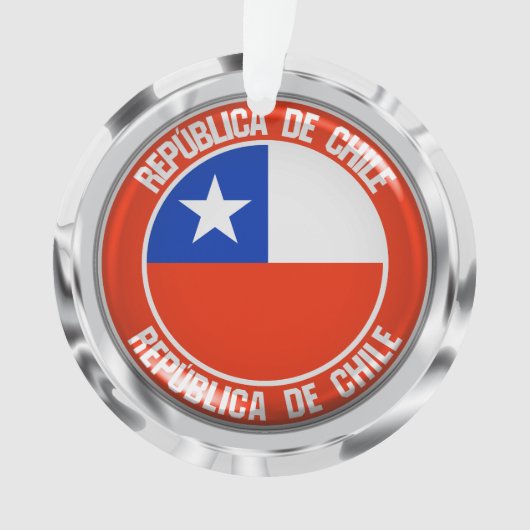 Chile rond emblem ornament (voorkant)