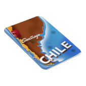 Chile santiago Oude Reisposter Magneet (Rechterzijde)