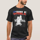 Chile Table Tennis   Support Chilean Ping Pong Tea T-shirt (Voorkant)