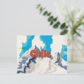 Chile Vintage Reisposter Briefkaart (Staand voorkant)