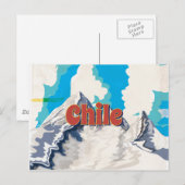 Chile Vintage Reisposter Briefkaart (Voorkant / Achterkant)