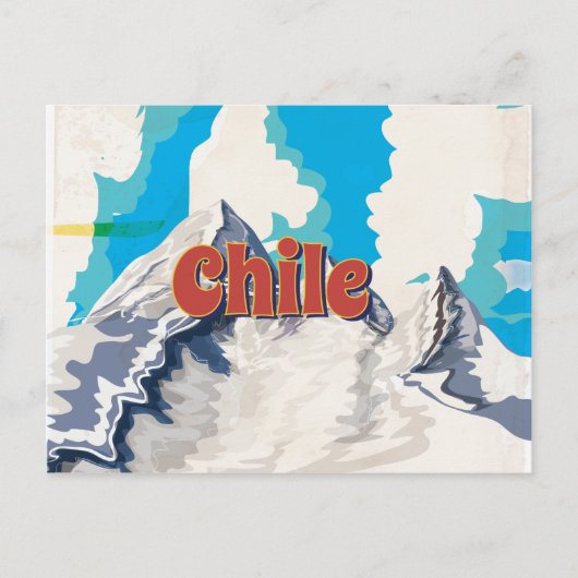 Chile Vintage Reisposter Briefkaart (Voorkant)
