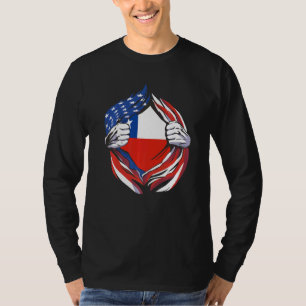 Chile Vlag Amerika Trots op mijn Chileense afkomst T-shirt
