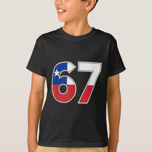 Chile Vlag Nummer 67 Viering Design  T-shirt (Voorkant)