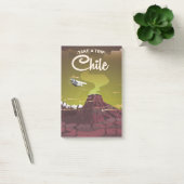 Chile vulkaan vintage reisposter post-it® notes (Kantoor)