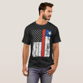 Chilean American Flag T-Shirt Pride Chile USA (Voorkant volledig)