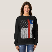 Chilean American Flag T-Shirt Pride Chile USA (Voorkant volledig)